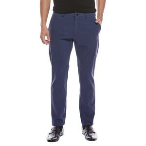 Theory Mens Zaine Precision Linen-Blend Pant, Blue